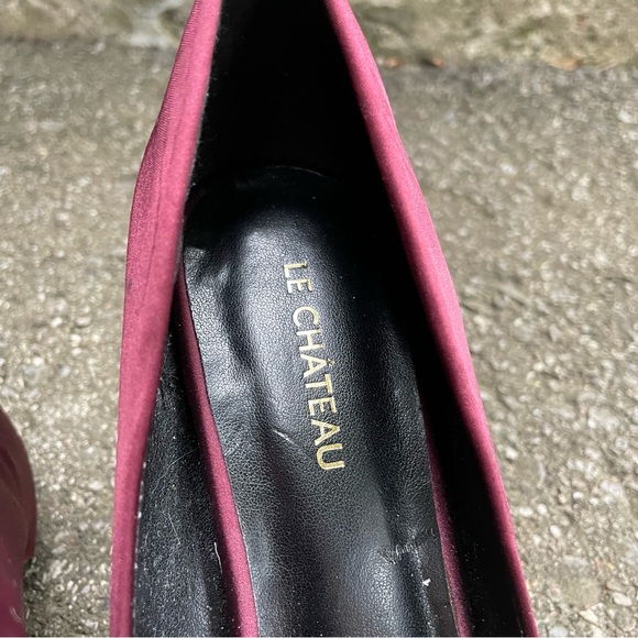 LE CHATEAU Satin Peep Toe Heels - Picture 2 of 5